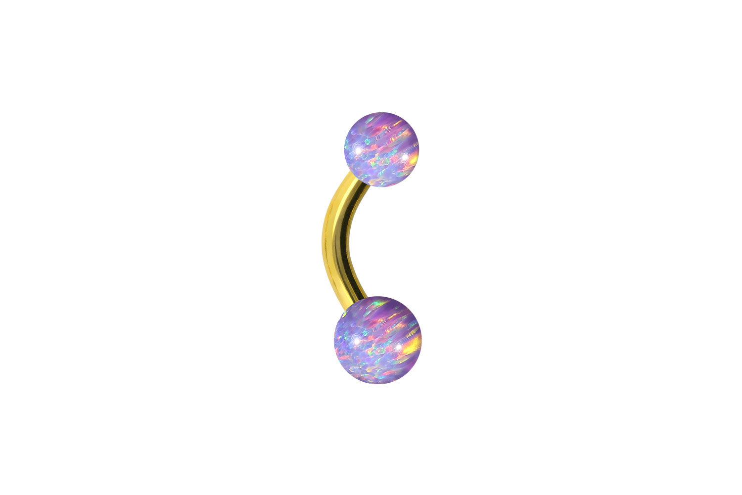 Chirurgenstahl Mini Bananabell Piercing SYNTHETISCHE OPALE